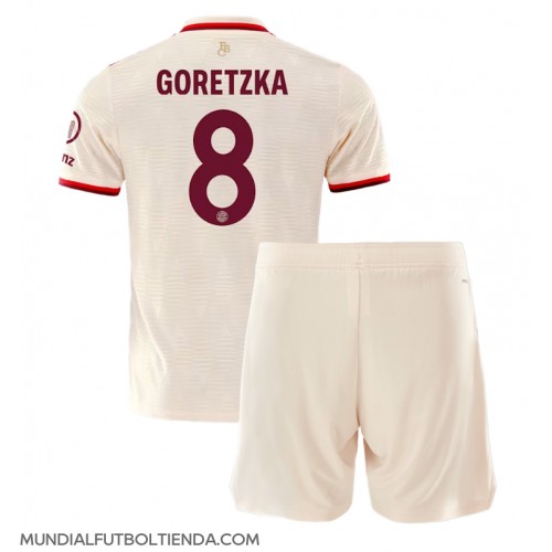 Camiseta Bayern Munich Leon Goretzka #8 Tercera Equipación Replica 2024-25 para niños mangas cortas (+ Pantalones cortos)